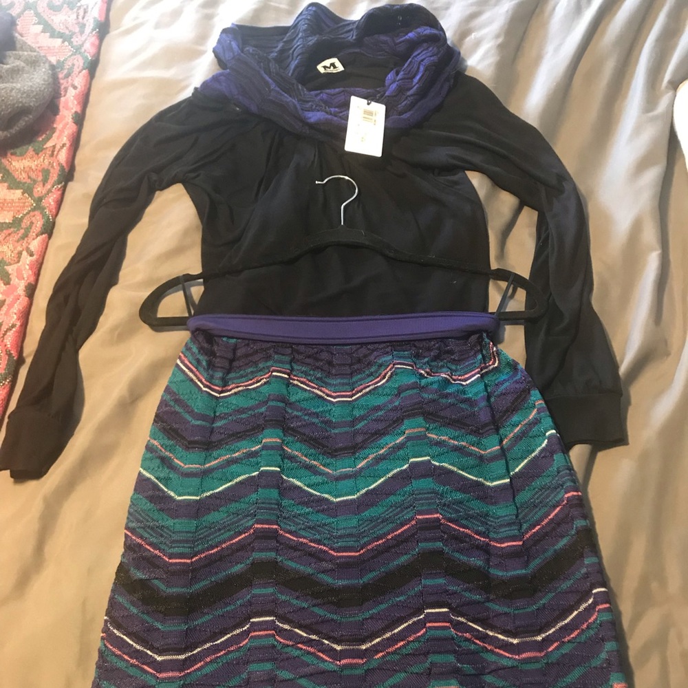 Missoni Two Piece cowl neck top and matching skirt